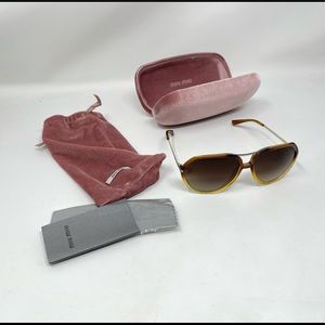 Miu Miu Aviator Sunglasses SMU19L